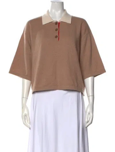 Pre-owned White + Warren Cashmere Sweater In Neutral