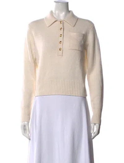 Pre-owned White + Warren Cashmere Sweater In Neutrals