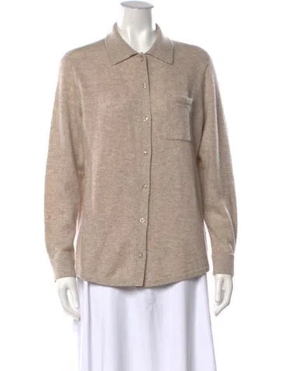 Pre-owned White + Warren Cashmere Sweater In Neutrals