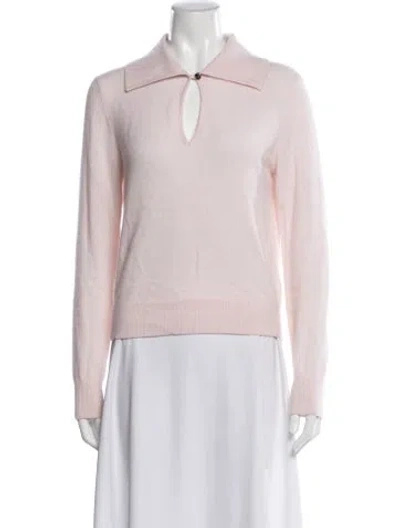 Pre-owned White + Warren Cashmere Sweater In Pink