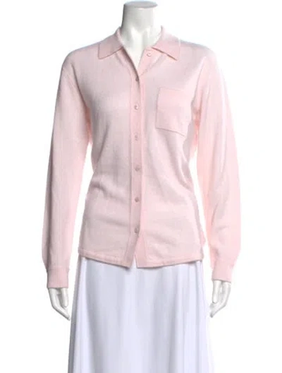 Pre-owned White + Warren Cashmere Sweater In Pink