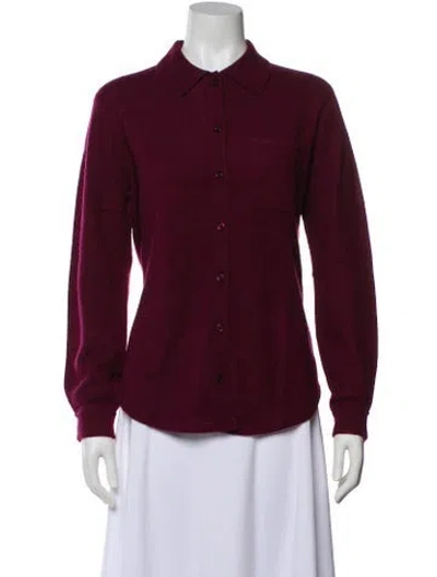 Pre-owned White + Warren Cashmere Sweater W/ Tags In Burgundy