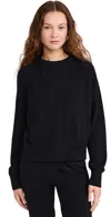 White + Warren Cashmere Sweatshirt Black In Black
