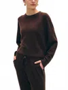 White + Warren Cashmere Sweatshirt In Espresso In Brown
