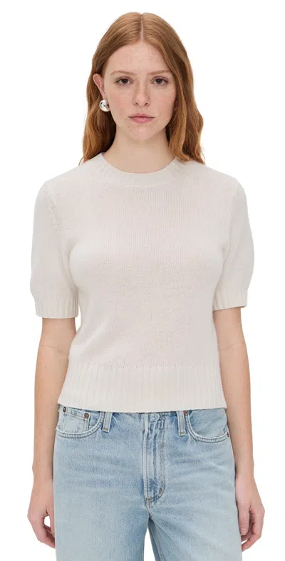 White + Warren Cashmere T-shirt Jumper Soft White