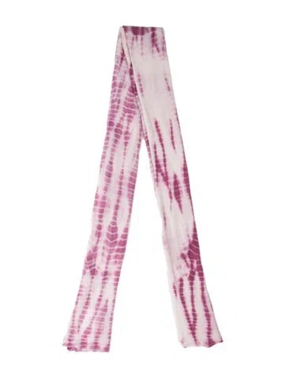 Pre-owned White + Warren Cashmere Tie-dye Print Scarf In Pink