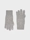 White + Warren Cashmere Touch Gloves In Heather Grey In Grey