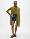 White + Warren Cashmere Travel Wrap In Bright Olive In Green