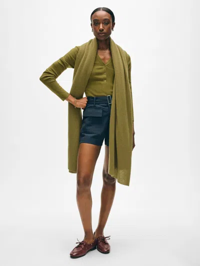 White + Warren Cashmere Travel Wrap In Bright Olive In Green