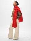 White + Warren Cashmere Travel Wrap In Desert Red In Desert Red