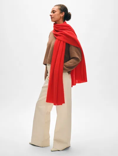 White + Warren Cashmere Travel Wrap In Desert Red