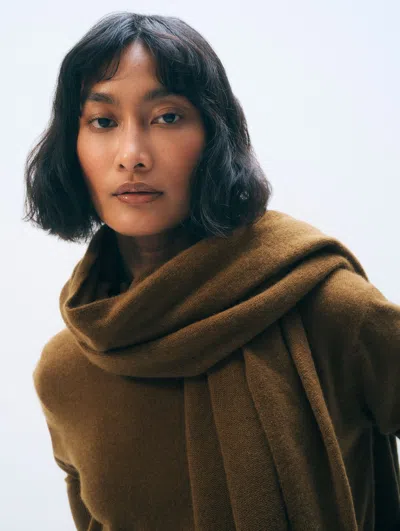 White + Warren Cashmere Travel Wrap In Golden Brown