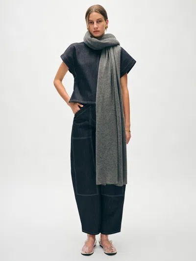 White + Warren Cashmere Travel Wrap In Graphite Heather