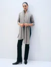 White + Warren Cashmere Travel Wrap In Grey Heather In Gray