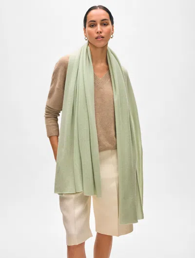 White + Warren Cashmere Travel Wrap In Mint Green