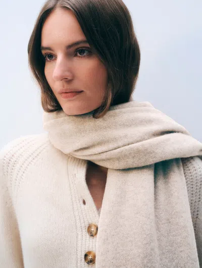 White + Warren Cashmere Travel Wrap In Natural Heather In Gray