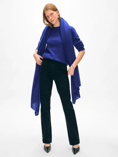 White + Warren Cashmere Travel Wrap In Obsidian Blue
