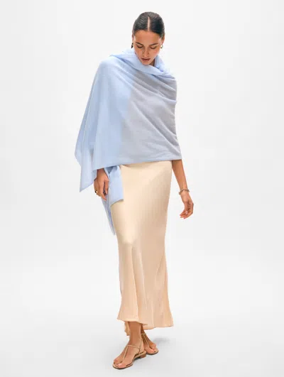 White + Warren Cashmere Travel Wrap In Pale Blue Mist