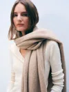 White + Warren Cashmere Travel Wrap In Taupe Heather In Brown
