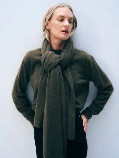 White + Warren Cashmere Travel Wrap In Thyme Heather
