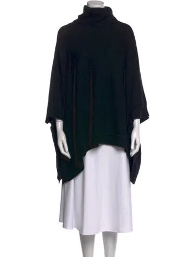 Pre-owned White + Warren Cashmere Turtleneck Sweater In Black