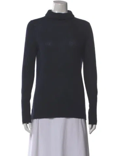 Pre-owned White + Warren Cashmere Turtleneck Sweater In Gray