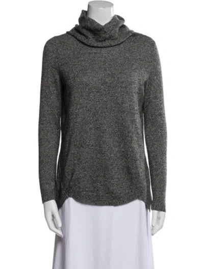 Pre-owned White + Warren Cashmere Turtleneck Sweater In Multi