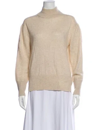 Pre-owned White + Warren Cashmere Turtleneck Sweater In Neutral