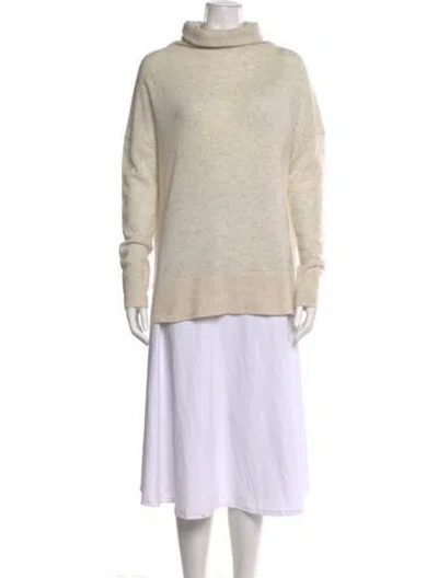 Pre-owned White + Warren Cashmere Turtleneck Sweater In Neutral