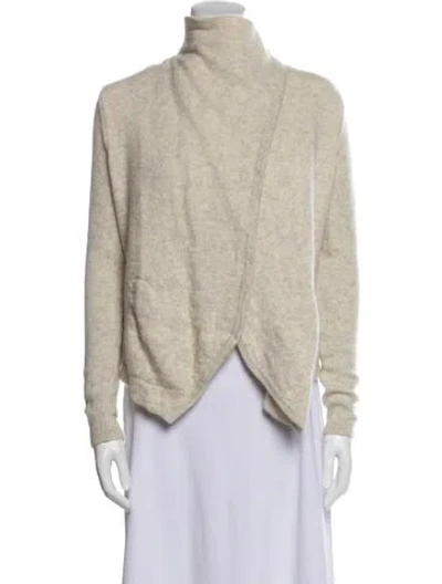 Pre-owned White + Warren Cashmere Turtleneck Sweater In Neutral