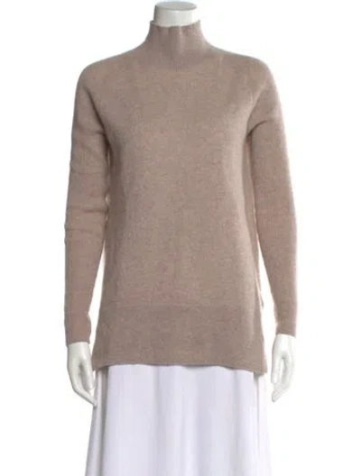 Pre-owned White + Warren Cashmere Turtleneck Sweater In Neutral