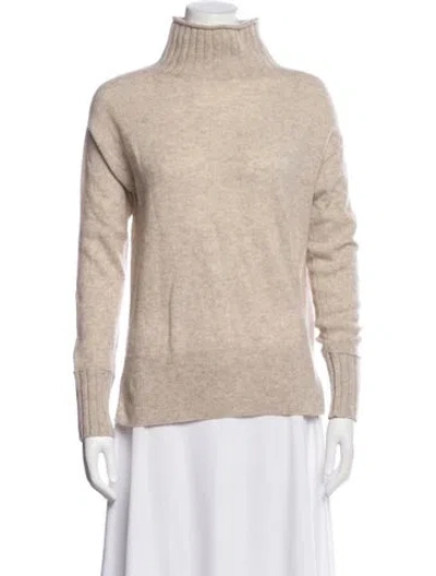 Pre-owned White + Warren Cashmere Turtleneck Sweater In Neutral