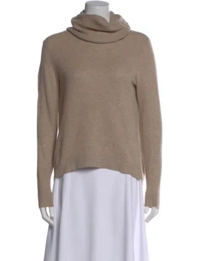 Pre-owned White + Warren Cashmere Turtleneck Sweater In Neutral