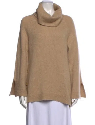 Pre-owned White + Warren Cashmere Turtleneck Sweater In Neutrals