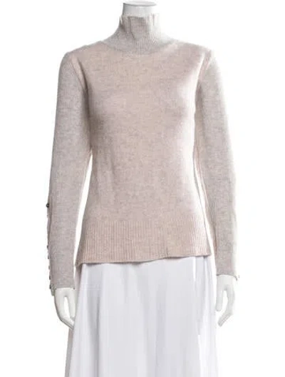 Pre-owned White + Warren Cashmere Turtleneck Sweater In Neutrals