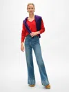 White + Warren Cashmere V Neck Sweater In Carmine Red In Carmine Red