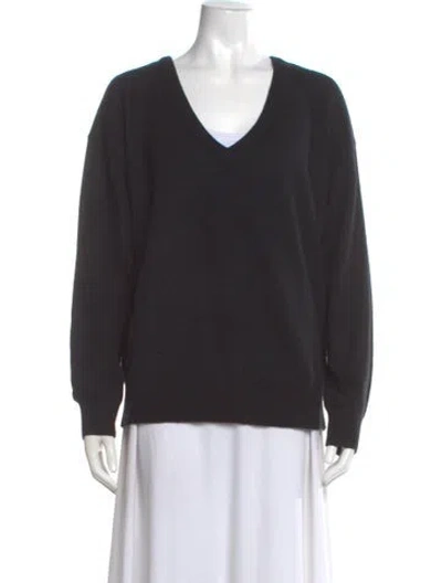 Pre-owned White + Warren Cashmere V-neck Sweater In Gray