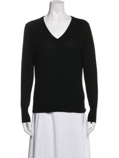 Pre-owned White + Warren Cashmere V-neck Sweater In Multi