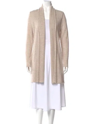 Pre-owned White + Warren Cashmere V-neck Sweater In Neutral