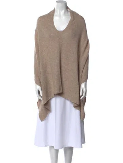 Pre-owned White + Warren Cashmere V-neck Sweater In Neutral