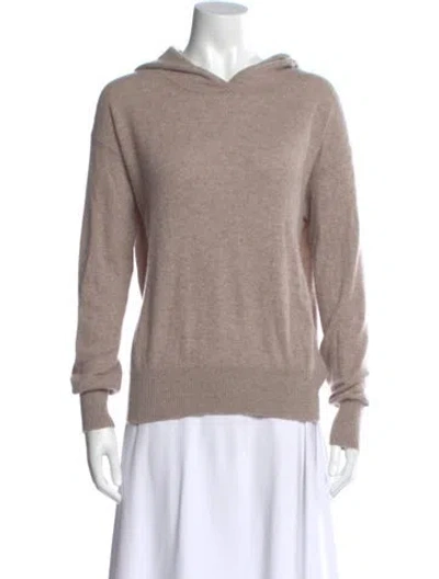 Pre-owned White + Warren Cashmere V-neck Sweater In Neutral