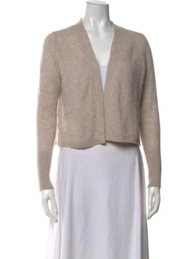 Pre-owned White + Warren Cashmere V-neck Sweater In Neutrals