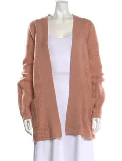 Pre-owned White + Warren Cashmere V-neck Sweater In Pink