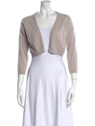 Pre-owned White + Warren Cashmere V-neck Sweater In Purple