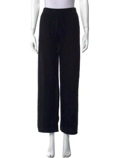 Pre-owned White + Warren Cashmere Wide Leg Pants In Black