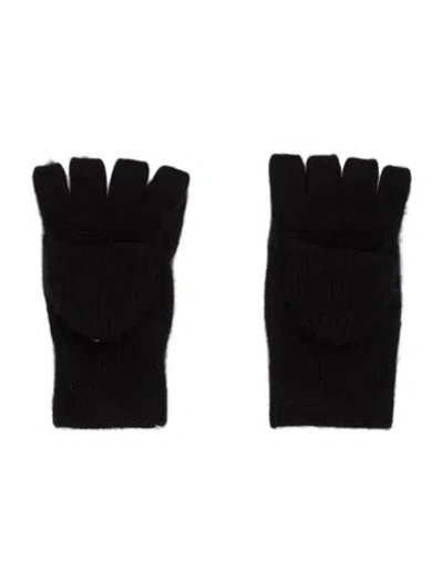 Pre-owned White + Warren Cashmere Winter Gloves In Black
