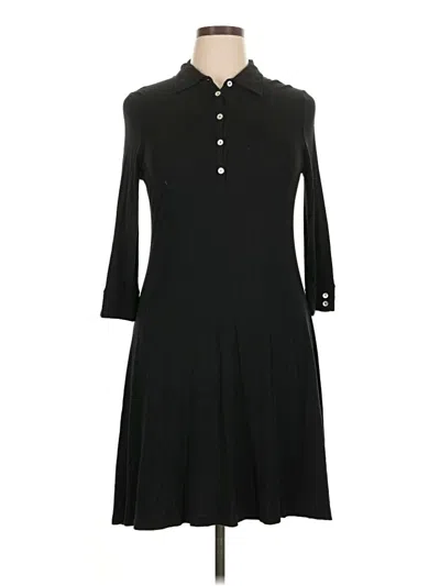 Pre-owned White + Warren Casual Dress In Black