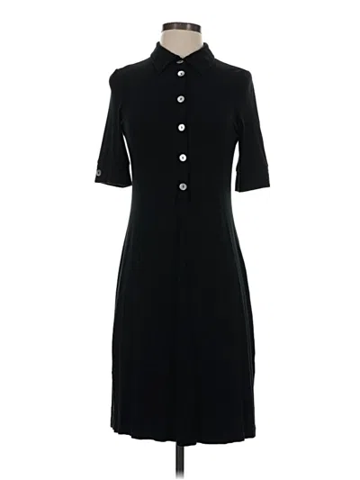 Pre-owned White + Warren Casual Dress In Black