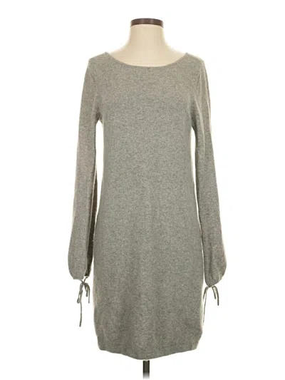 Pre-owned White + Warren Casual Dress In Gray