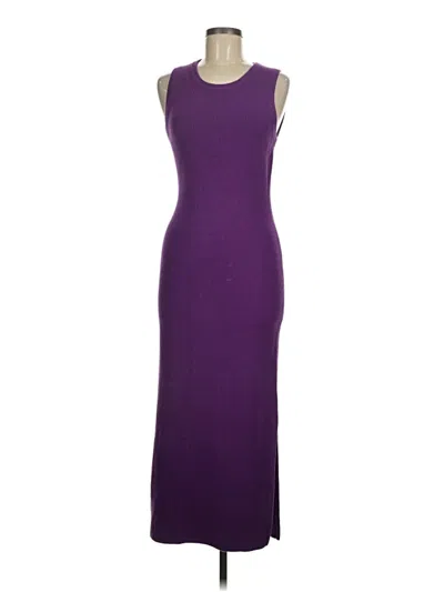 Pre-owned White + Warren Casual Dress In Purple